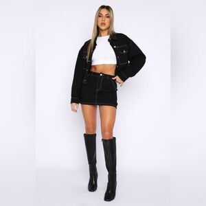 White Fox Boutique Mystery of Love Cargo Mini Skirt - Black